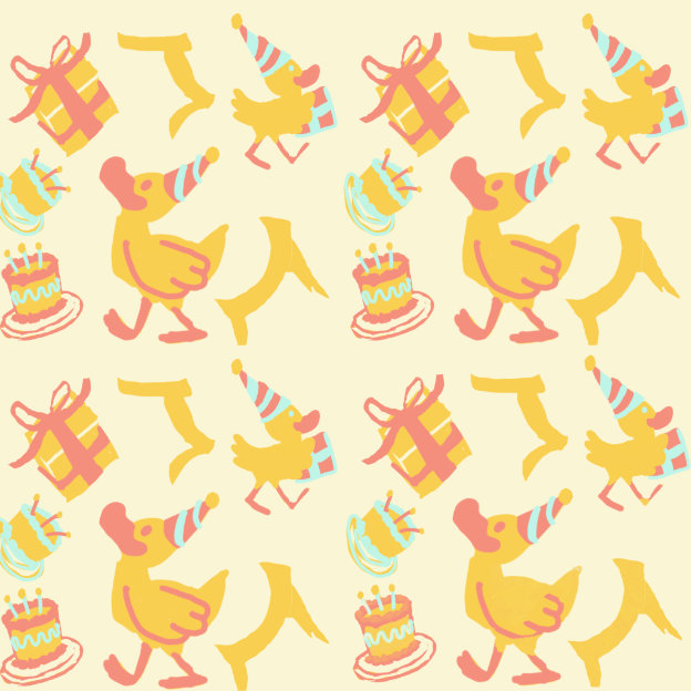 repeating birthday duck pattern